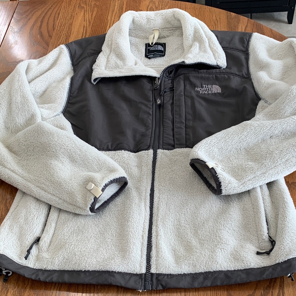 The North Face Black and Cream Fleece Jacket